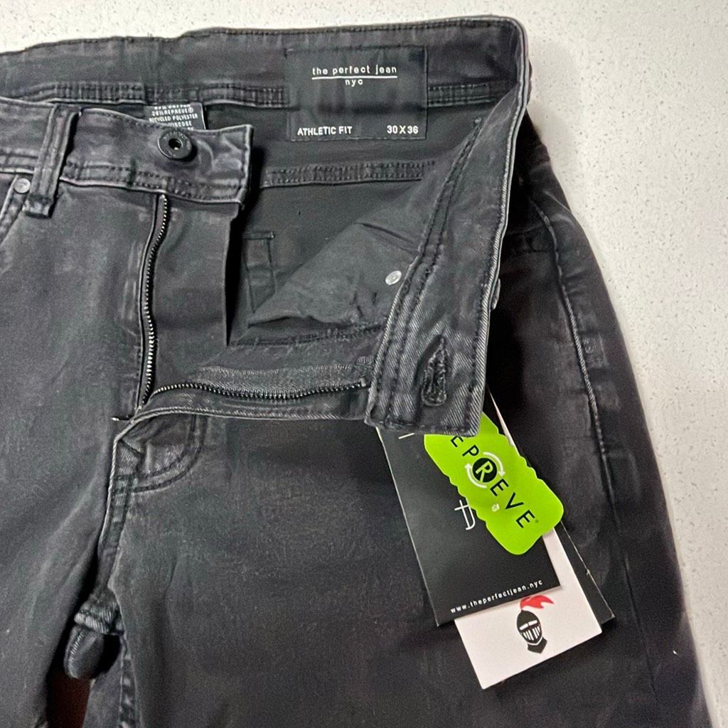 The Perfect Jean Mens 30x36 Athletic Fit Steel Faded Black Stretch Jeans Nwt — image 4 of 8